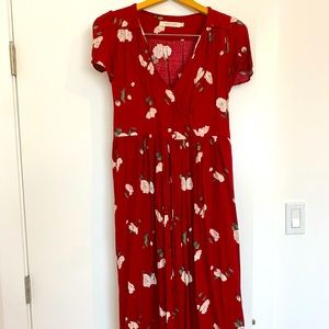 Christy Dawn Red Flutter Sleeve Sundress